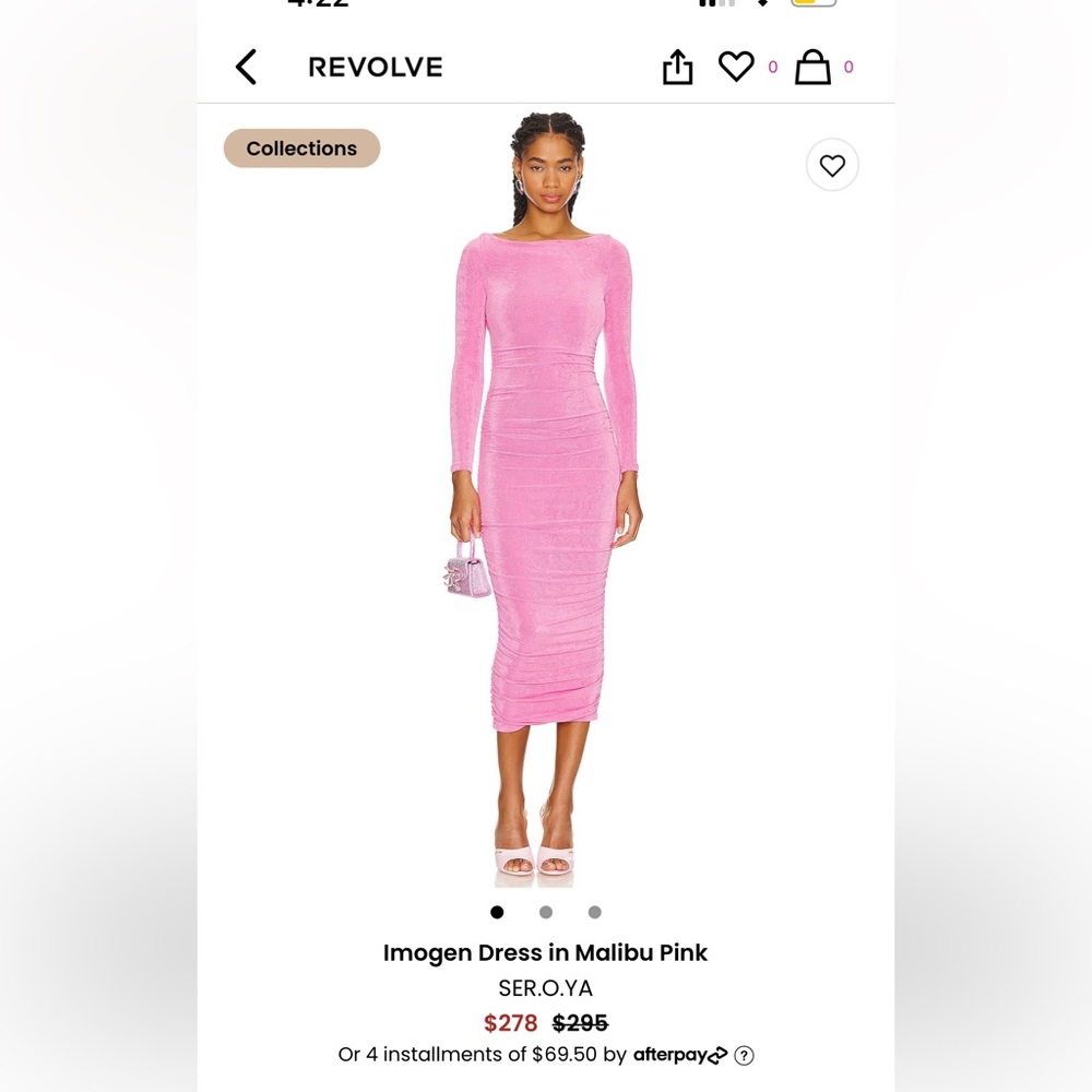 SER.O.YA Imogen Dress in Malibu Pink